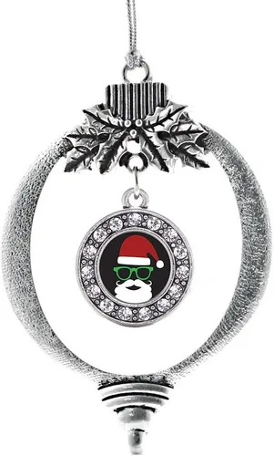 Vista 565 de Inspired Silver - Adorno de cromosoma 21 con dije de círculo de plata con joyas de circonita cúbica