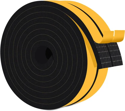 Vista 14 de Square Foam Weather Stripping for RV Doors & Extra Large Gaps 1x1In Sellos puertas de remolque, cámper y garaje, bloquea insectos, corrientes