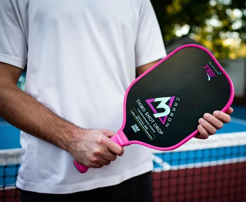 Vista 3 de EPP PowerFoam Core Pickleball Paletas - Diseño de superficie de fibra de carbono premium para un control definitivo