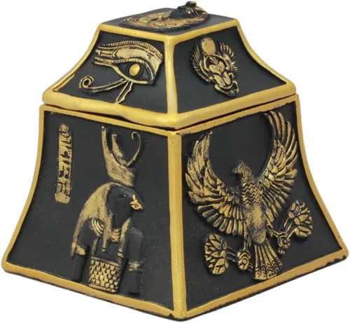 Vista 2 de Ebros Deidad Egipcia Escarabajo Ojo de Horus Halcón Anubis Dioses de Egipto Joyero Estatuilla Escultura Baratija Almacenamiento Oculto Decoración