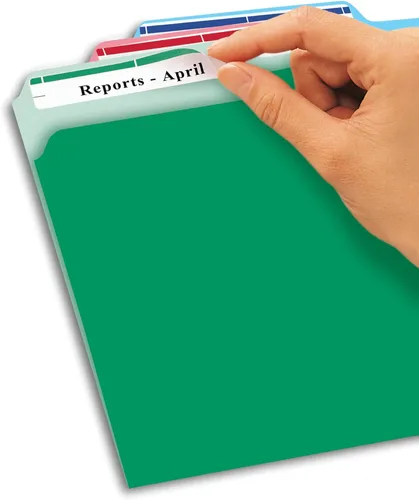 Vista 2 de Avery Etiquetas para carpetas de archivos con alimentación segura, 23 pulgadas x 3-716 pulgadas, 750 etiquetas imprimibles, extraíbles, surtidas
