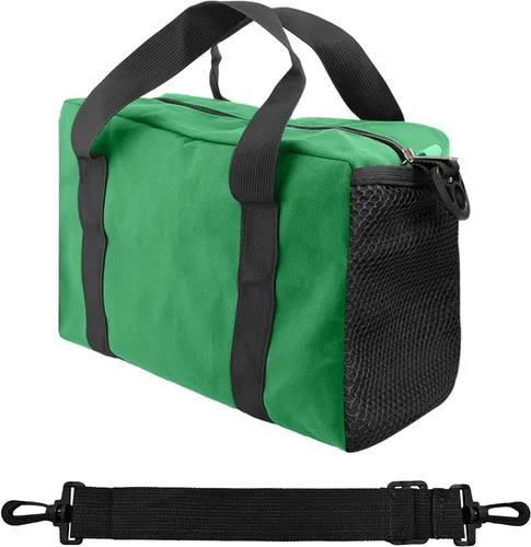 Vista 8 de Bolsa de herramientas pequeña, bolsa organizadora de herramientas de boca ancha superior, bolsas de herramientas grandes Verde militar