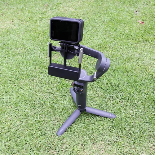 Vista 4 de Adaptador de placa de montaje cardán estabilizador de mano para DJI OSMO 6/5/4/3Action Cámara, negro
