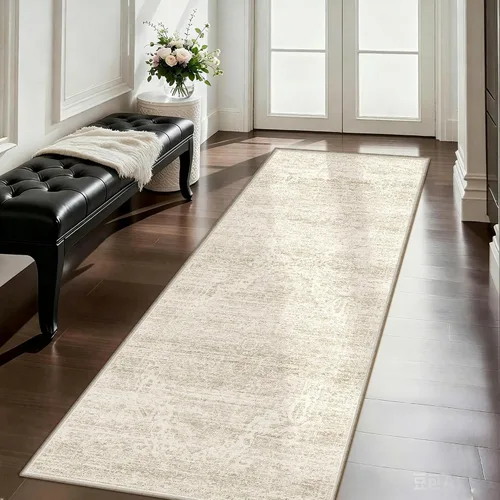 Vista 9 de Alfombra de pasillo lavables de 2 x 5, moderna alfombra abstracta para corredor, alfombra de pasillo de cocina ultrafina con respaldo