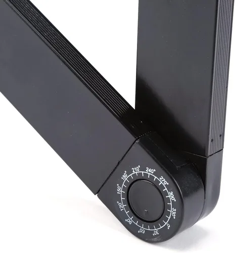 Vista 4 de Escritorio ajustable para laptop, soporte plegable para laptop, mesa portátil para laptop, bandeja de cama, escritorio acogedor con ventilador