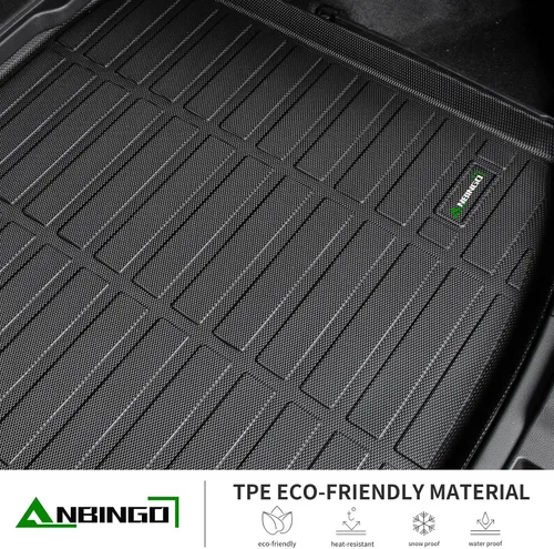 Vista 3 de ANBINGO - Protector de carga para automóvil, tapetes aptos para todo tipo de clima, impermeables y antideslizantes, juegos completos