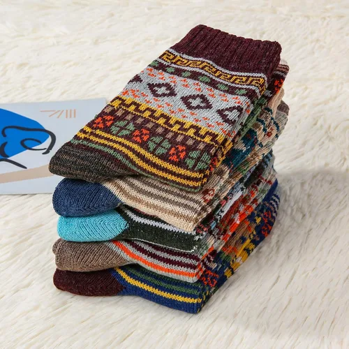 Vista 5 de Zando Calcetines de lana para mujer, calcetines atléticos de invierno, calcetines cálidos de lana merina, calcetines suaves y gruesos de media