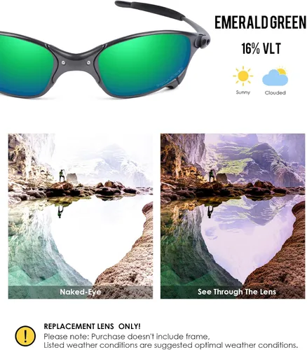 Vista 3 de BLAZERBUCK Lentes de repuesto polarizadas antisal y kit de calcetines para gafas de sol Oakley Juliet