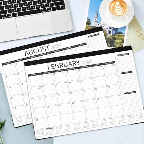 Vista 7 de Calendario de escritorio 2026-2026, enero 2026 - diciembre 2026, 12 blocs mensuales de escritorio/calendario de pared 2 en 1, 17 x 12 pulgadas