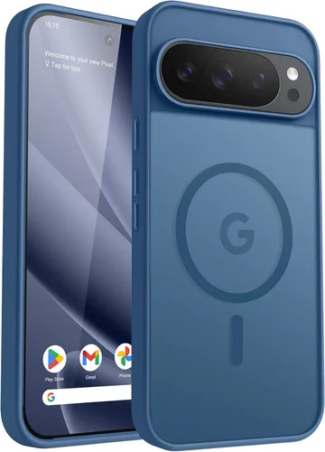 Vista 76 de Funda para teléfono Google Pixel 9 Pro XL, Compatible con Magnético, Protección contra Caídas de Grado Militar Translúcida Mate Resistente a Golpes