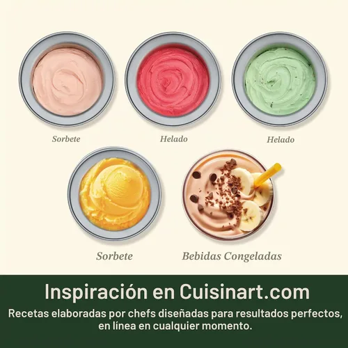 Vista 4 de Cuisinart - Máquina para hacer helados, totalmente automática, acero inoxidable, 2 cuartos de galón