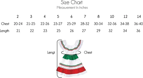 Vista 5 de Unik Cinco De Mayo Fiesta - Vestido para niña talla 2-14