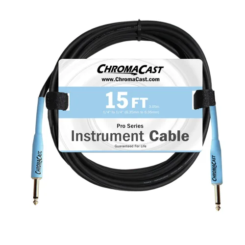 Vista 8 de ChromaCast Pro Series CC-PSCBLSS cables para instrumentos con extremos derechos, Vainilla crema