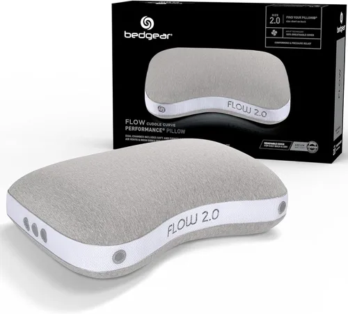 Vista 11 de Bedgear Flow Cuddle - Almohada curvada – Tamaño 0.0 – Almohada transpirable para dormir de lado – Almohada de cama suave – Funda hipoalergénica
