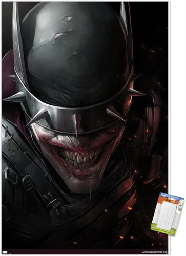 Vista 12 de Trends International DC Comics The Batman Who Laughs - Póster de pared de cara, 14.725 x 22.375 pulgadas, versión enmarcada de madera de granero