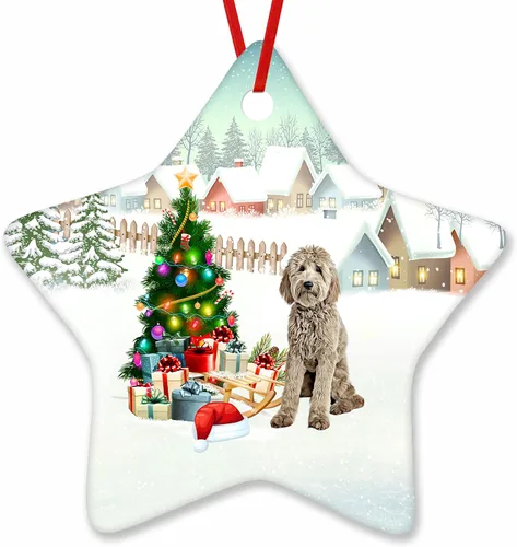 Vista 119 de Prezzy Airedale Terrier - Adorno para decoración de árbol de Navidad, regalos lindos para amantes de los perros, para familiares y amigos, nuevo
