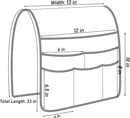 Vista 7 de Teniux Soporte para Control Remoto de Cuero Sintético Organizador de Reposabrazos con 6 Bolsillos para sillón reclinable sofá, Organizador de Sillón