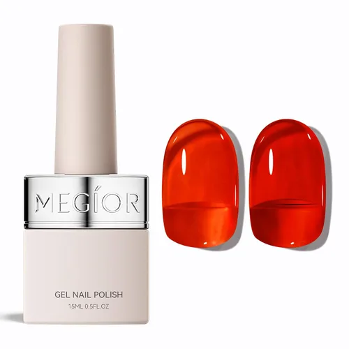 Vista 42 de MEGIOR Esmalte de uñas de gel libre de TPO, 0.5 onzas líquidas, base de gel transparente para remojar la lámpara de uñas LED, capa base de larga