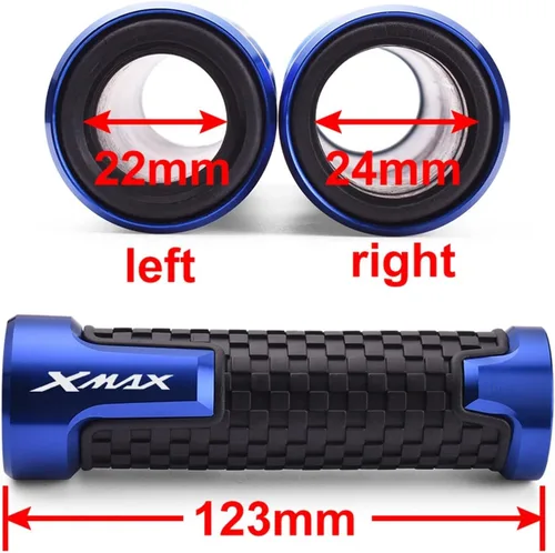 Vista 2 de Motorcycle Handlebar Motorcycle Handlebar Grips CNC Rubber Hand Thruster Grips for Yamaha X-MAX Xmax 125 250 300 Xmax125 Xmax300 XMAX250 2017-2021