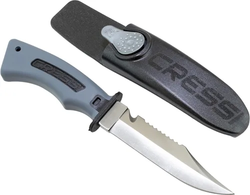 Vista 4 de Cressi Cuchillo compacto de acero inoxidable moderno para uso durante el buceo - Norge: diseñado en Italia