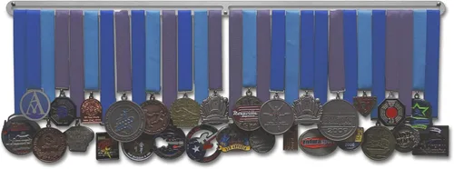 Vista 11 de Allied Medal Hangers - Barra colgante solamente - Barras de extensión - Estante de exhibición múltiple para premios de medallas