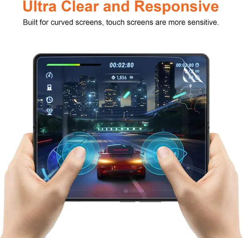Vista 5 de KCT Protector de pantalla de TPU compatible con Samsung Galaxy Z Fold 5 / Samsung Galaxy Z Fold 4 5G (2023/2022), película flexible de TPU frontal e