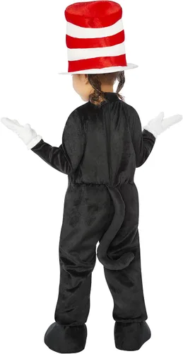 Vista 2 de Spirit Halloween Disfraz de gato pequeño con sombrero, Multicolor