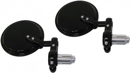 Vista 2 de 1 par de espejos de motocicleta redondos CNC negros compatibles con Ducati Scrambler Cafe Racer 2020