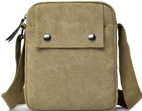 Vista 5 de MosaiRudo Bolsa de mensajero pequeña de lona para hombre, bolsa de hombro casual para hombres y mujeres, bolsa de transporte de viaje, bolsa