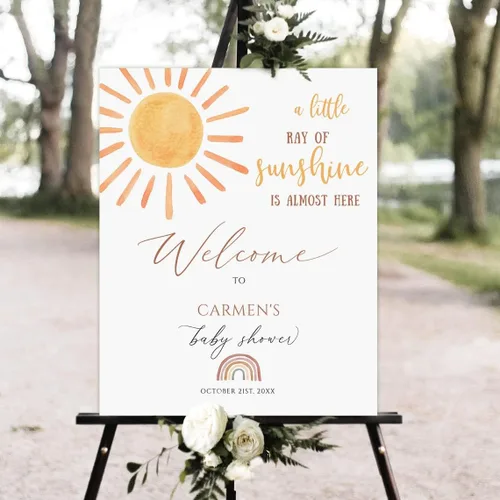 Vista 22 de Letreros de bienvenida personalizados para bebés, decoración de letrero de vegetación editable, plástico