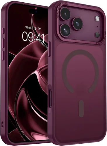 Vista 12 de GaoBao Funda magnética para iPhone 12 y iPhone 12 Pro, compatible con MagSafe, ajuste delgado, a prueba de golpes, translúcido, mate, funda Marrón