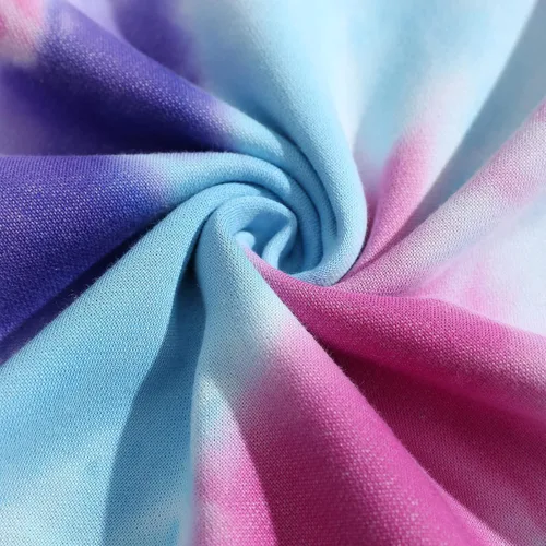 Vista 6 de Sudadera holgada de manga larga para mujer, con teñido anudado, de gran tamaño, para mujer
