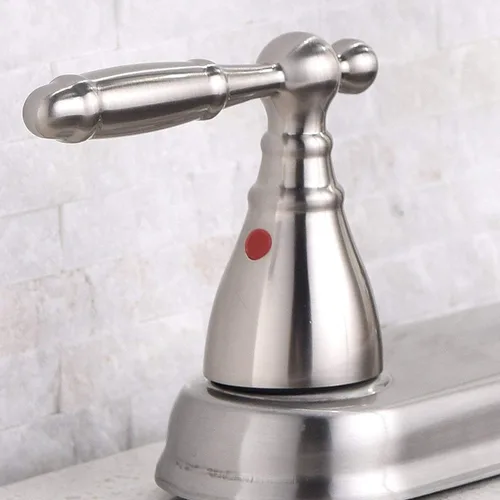 Vista 8 de SHACO SC-KF201 - Grifo de cocina con rociador lateral, grifo de 2 manijas para fregaderos de cocina, 3 agujeros o 4 agujeros, grifo de cocina