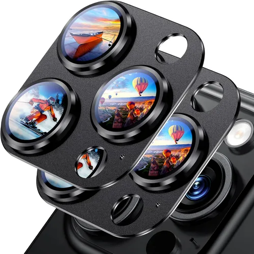 Vista 22 de Uyiton Compatible con iPhone 17 Protector de Lente de Cámara - [No es Fácil de Romper][Fuerte Adsorción][Compatible con Fundas] Protector de Cámara