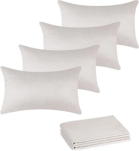 Vista 11 de Fundas de almohada de sublimación en blanco de 16 x 16 pulgadas, fundas de almohada beige a granel para vinilo de transferencia de calor, juego de 6