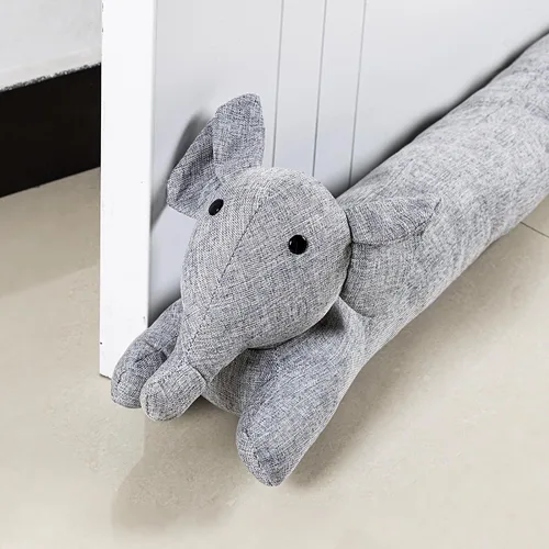 Vista 8 de Tope de Corrientes de Aire Resistente de 36 Pulgadas para Debajo de la Puerta, Forma de Animales Lindos Protector de Corrientes de Aire para Puerta