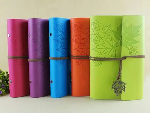 Vista 7 de Diario de escritura de cuero, cuaderno clásico encuadernado en espiral de 5 pulgadas, cuaderno de bocetos recargable, regalos con diarios de viaje
