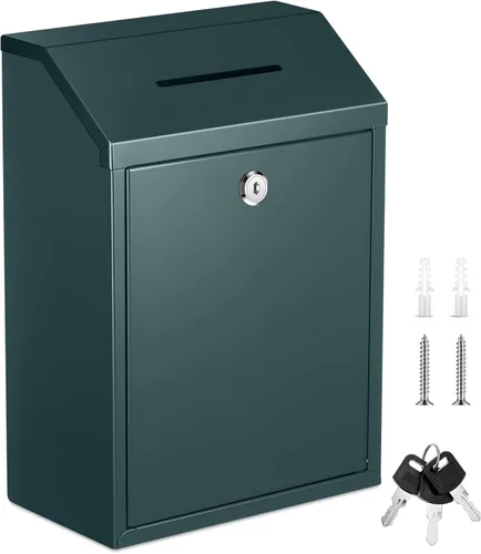 Vista 12 de Yaocom Caja de Recolectión de Donaciones de Efectivo de Metal Caja de Sugerencias Segura con Cerradura Montada en la Pared Buzón de Entrega