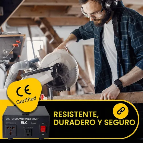 Vista 6 de ELC Serie T Transformador Convertidor de Voltaje de 1000+ Vatios - Paso Arriba/Abajo - 110 V a 220 V / 220 V a 110 V Convertidor de Potencia