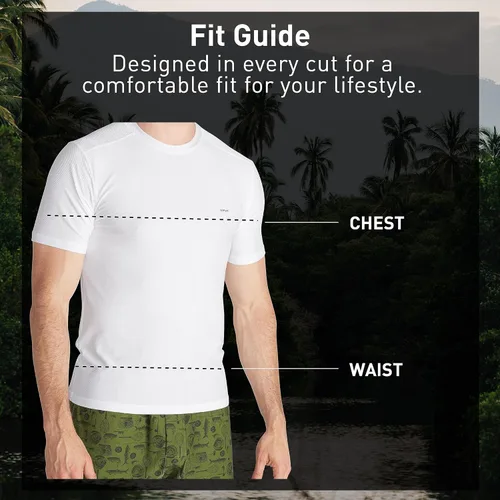 Vista 5 de ExOfficio Camiseta interior de viaje Give-N-Go 2.0 con cuello redondo para hombre, transpirable, duradera y fácil de cuidar