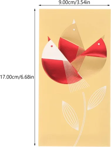 Vista 6 de ABOOFAN Sobres rojos de año nuevo chino: 12 unidades 2023 Año del conejo Paquete rojo Lucky Money Pockets Hong Bao Gift Money Sobres Feng Shui