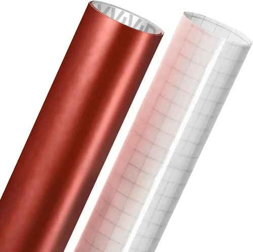 Vista 2 de VViViD Vinilo adhesivo cromado metálico brillante para manualidades, rollo de 12 x 30 pulgadas, incluye hoja de papel de transferencia oracal de 12