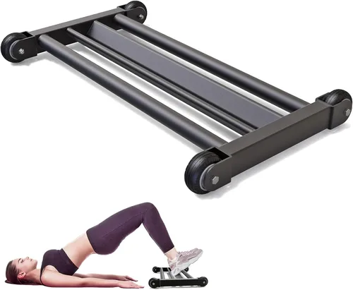 Vista 7 de SELEWARE Glute Ham Glider Heavy Duty Ab Glute Glider Machine, Exercise Wheels for Smooth Hamstring Curl Abdominal and Leg Workouts, Multifunctional