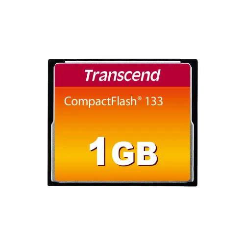 Vista 2 de Transcend CF133 CompactFlash Tarjeta de memoria 1 GB, hasta 30 MB/s, tarjeta de cámara DSLR, flash MLC NAND, ECC, compatible con modo