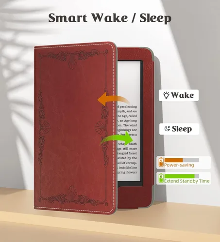 Vista 5 de MoKo - Funda para Kindle de 6 pulgadas (11ª generación, versión 2024/2022), Kindle (10ª generación, 2019) y Kindle (8ª generación, 2016), funda