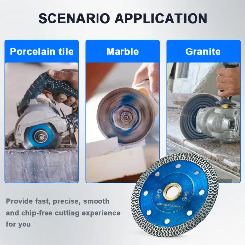 Vista 6 de 2 unids/lote 4 pulgadas Super Thin Diamond Saw Blades Porcelana Azulejos de corte para granito mármol azulejos de cerámica