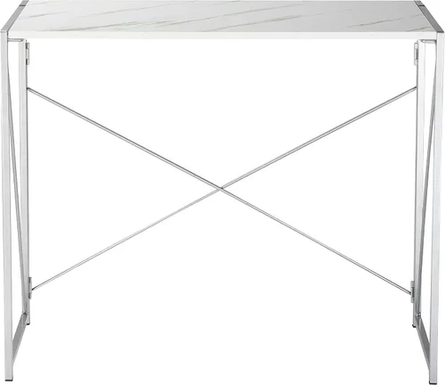 Vista 4 de Urban Lifestyle Escritorio plegable para computadora, mármol/plata