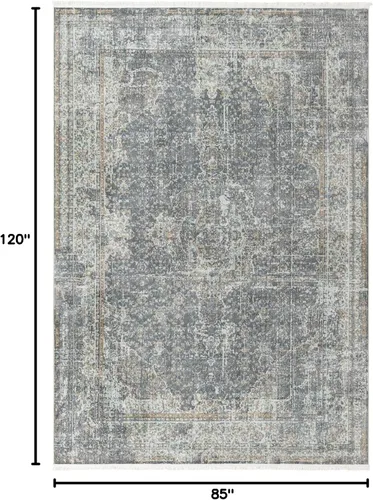 Vista 57 de Unique Loom Baracoa Collection - Alfombra de área La Cabana (2' 2" x 3' 1", gris humo/marrón)