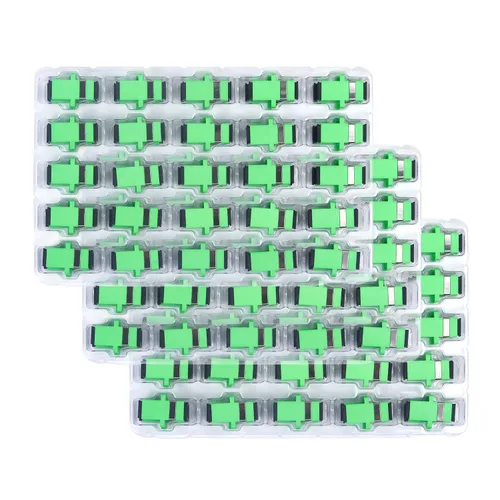 Vista 9 de Acoplador óptico de fibra óptica SC verde adaptador de fibra óptica monomodo SC, hembra SC a SC hembra APC acoplador óptico de fibra de modo único