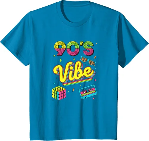 Vista 83 de 90s Nostalgia Retro Apparel - 90'S Vibe Retro T-Shirt Negro